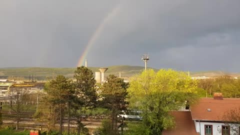It's such a beautiful day! Beautiful rainbow for you in this season