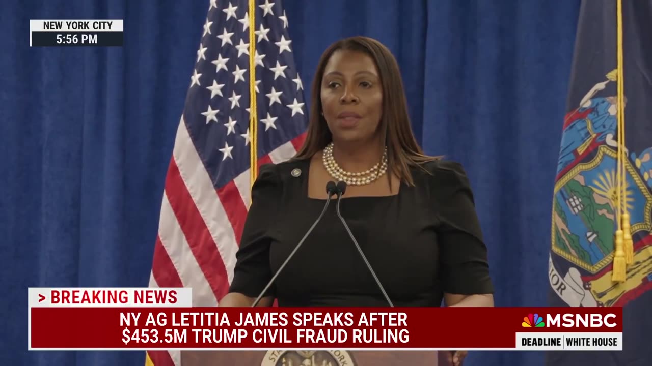 New York AG Leticia James: "Donald Trump...perfected the art of the steal"