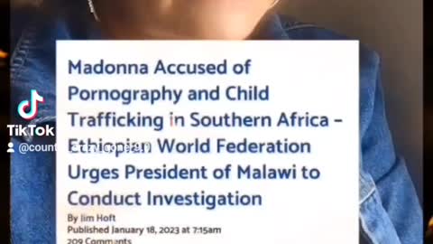 Madonna child trafficking c**************** children being transitioned to transgender