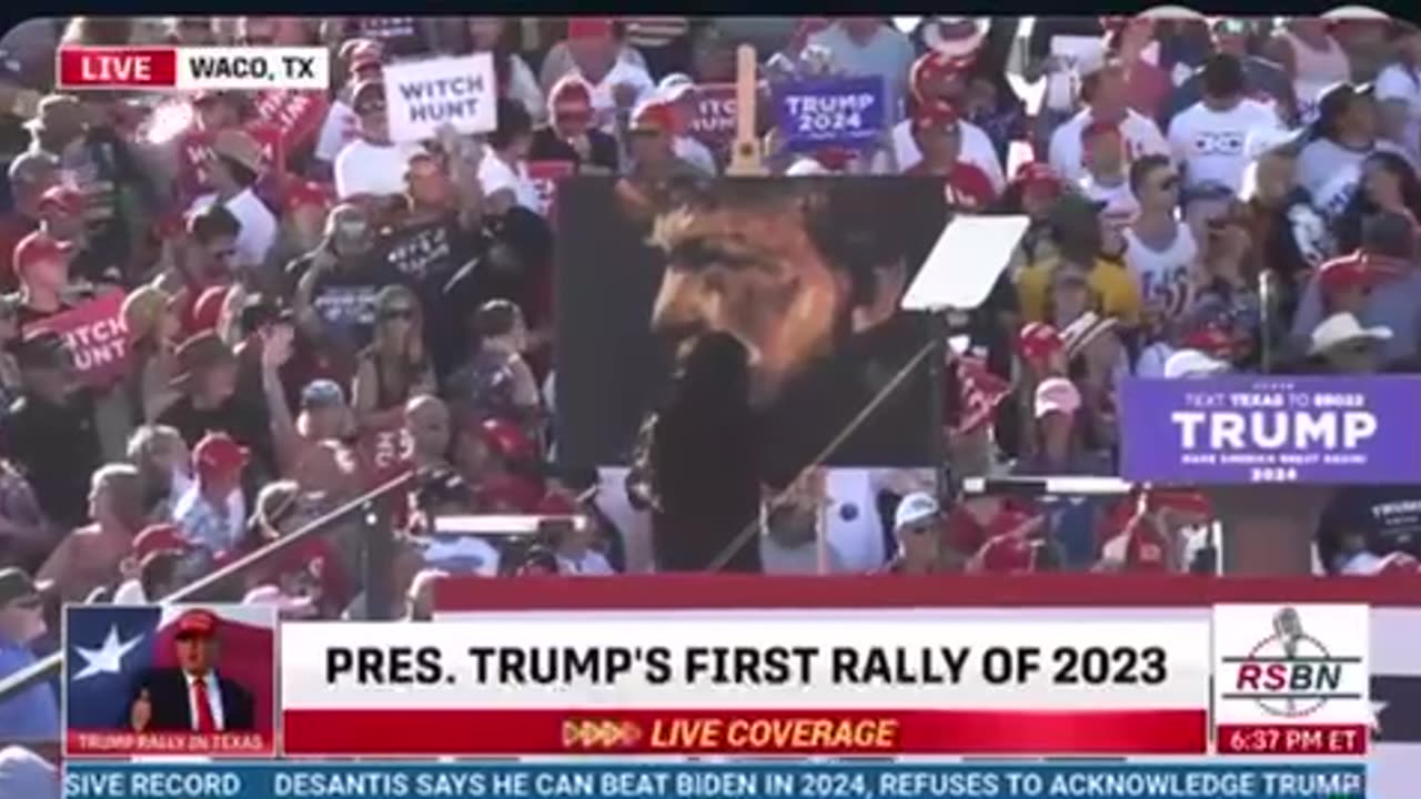 TRUMP ARRIVAL❤️🇺🇸STANDING OVATION💙FIRST MAGA RALLY🛬WACO TEXAS🇺🇸⭐️🎉