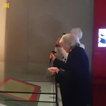 Old Lady Activists Try to Break Glass Protecting Magna Carta