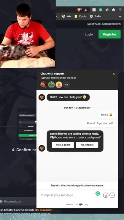 I play flappy bird while I wait for my RL exchange order!!