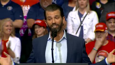 Michigan rally crowd chants 'AOC sucks!' as Trump Jr. speaks