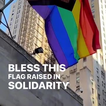 Episcopal St. Bartholomew's Church in NYC is ready for Pride Sunday