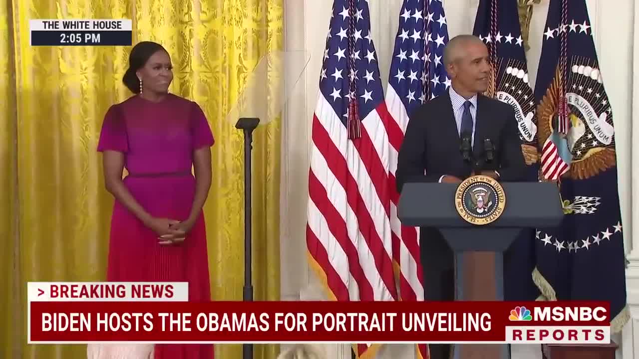 Barack Obama Thanks Biden For 'Faith In Our Democracy' At White House Portrait Unveiling