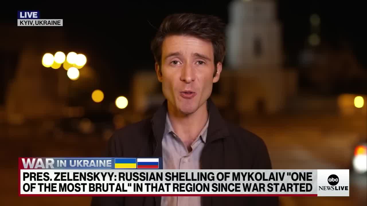 PRES. ZELENSKYY: RUSSIAN SHELLING OF "ONE OF THE MOST BRUTAL" IN THAT REGION SINCE WAR STARTED