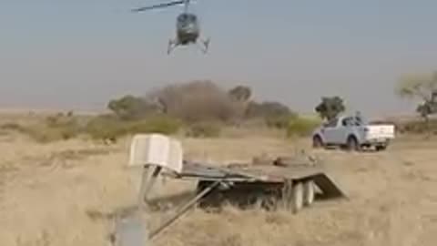 Pilot Land Helicopter on trailor