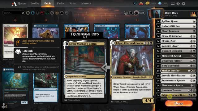 Magic the Gathering Arena - Crimson Vow Quick Draft