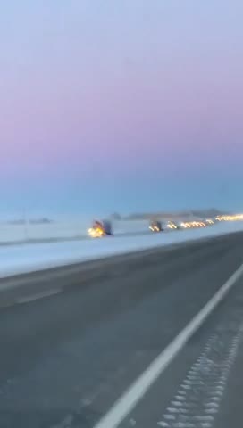 Trucker convoy 2022 🇨🇦 Heading East through Saskatchewan 🇨🇦