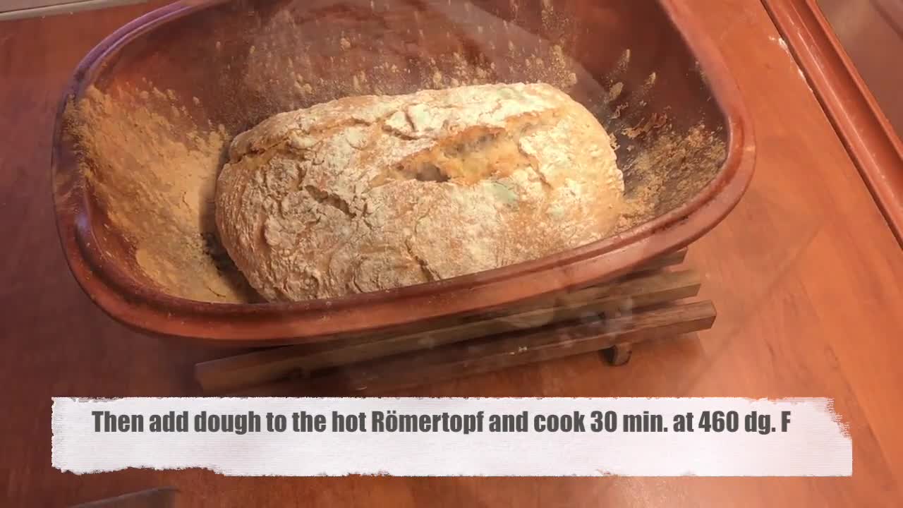 Bread Cooked in Römertopf / Clay Cooker - Delicious & Easy Bread Baked in Clay Cooker - Recipe# 106