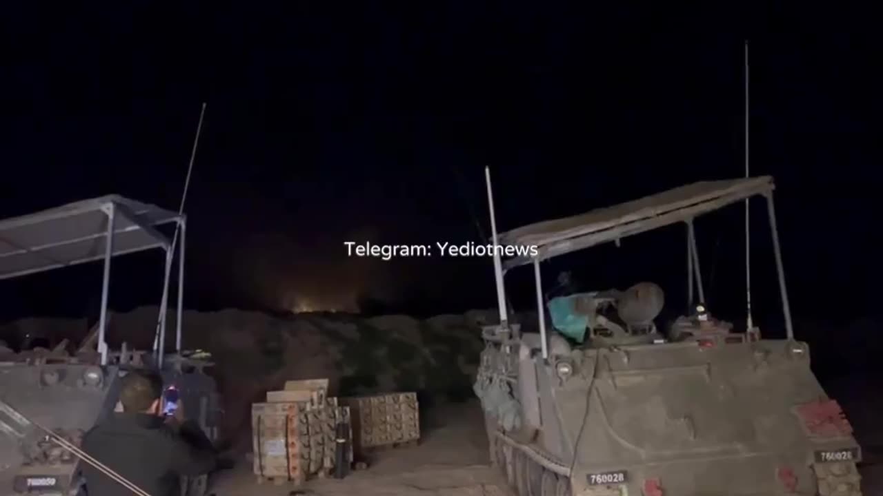 Another clip shows the heavy Israeli strikes on central and southern Gaza.