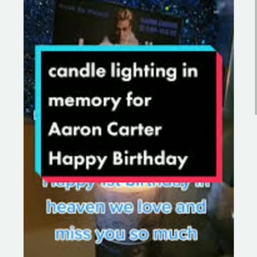 rip Aaron carter celebrated his birthday in heaven 😇🎂🙏12/7/23