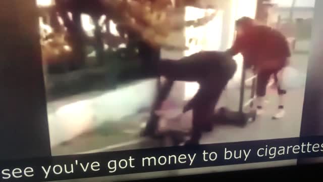 Migrant cooks a pet cat on street ffs