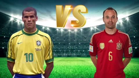 2002 Brazil 🆚 2010 Spain (Ronaldo, Ronaldinho, Kaká - Torres, Xavi, Iniesta...)