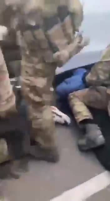 Ukrainian Security Forces Beating Unarmed Civilians