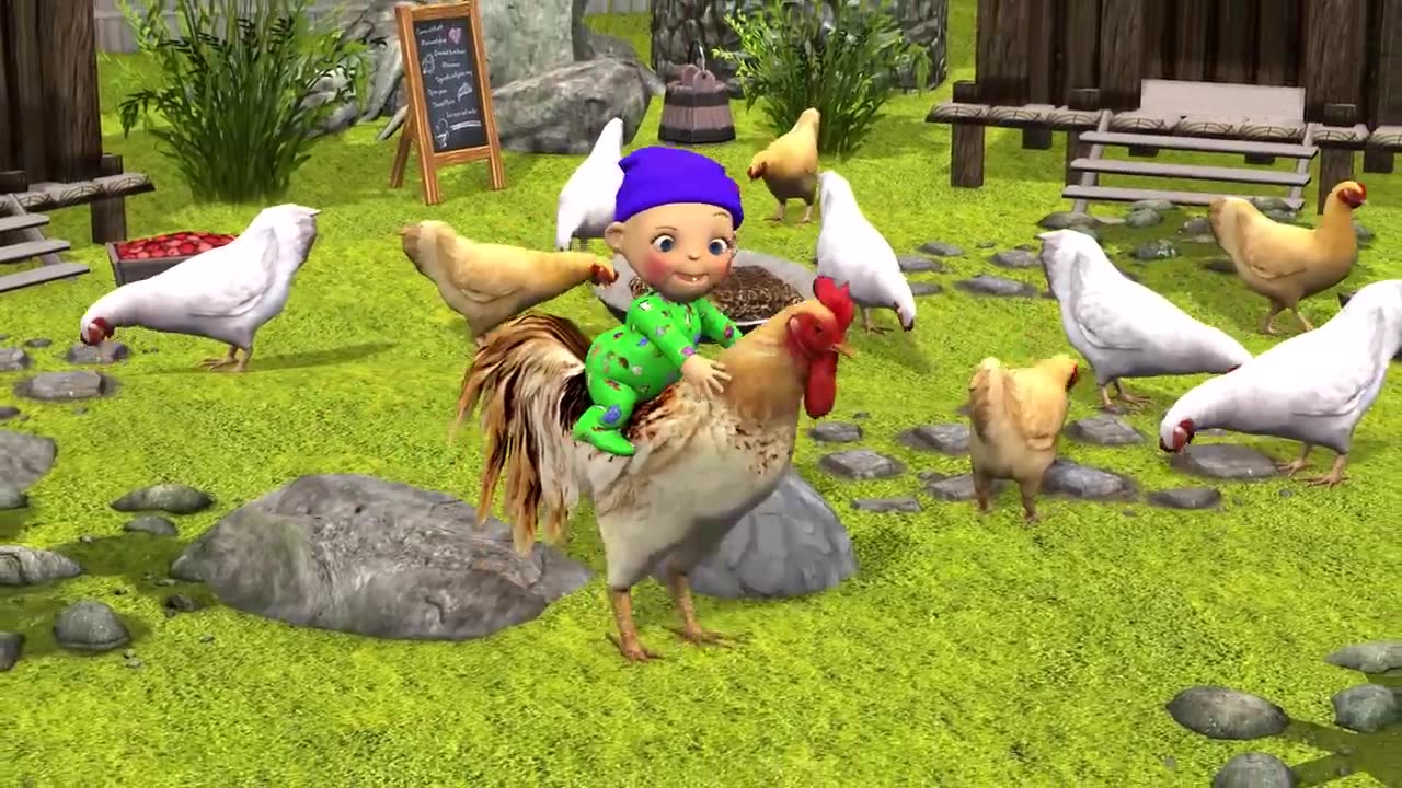 Grandfather and his grandson playing and fun with animals