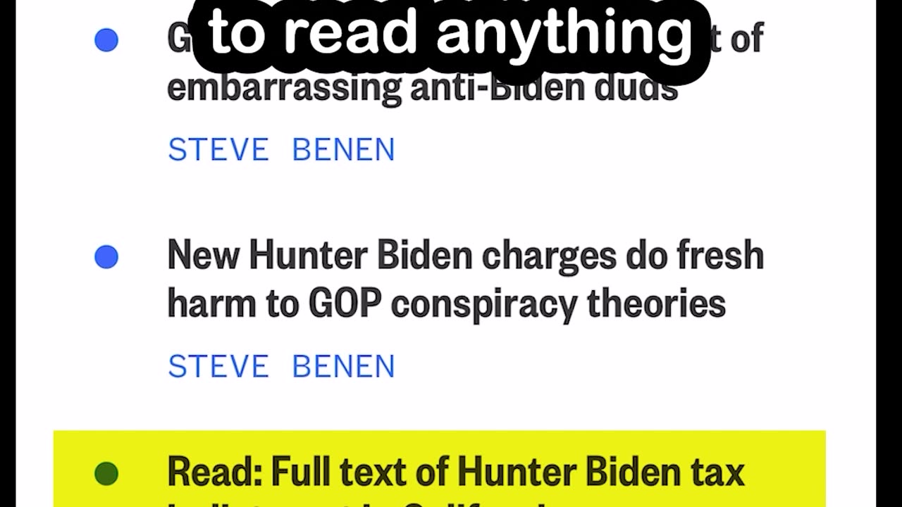 40 Second MSNBC Spin of Hunter Biden Indictment