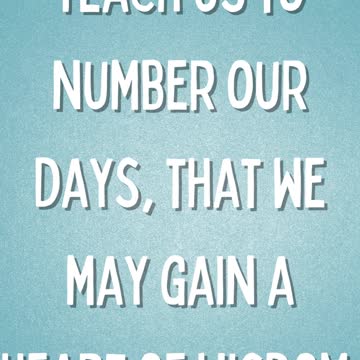 Psalms 90:12 #bible #Verse #for #today