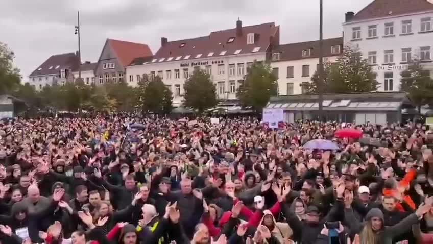 Massive turn out for the Freedom Protest in Belgium this weekend