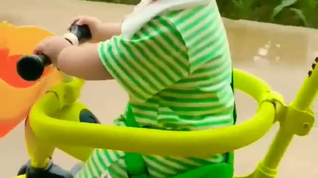 cute baby trying new cycle....