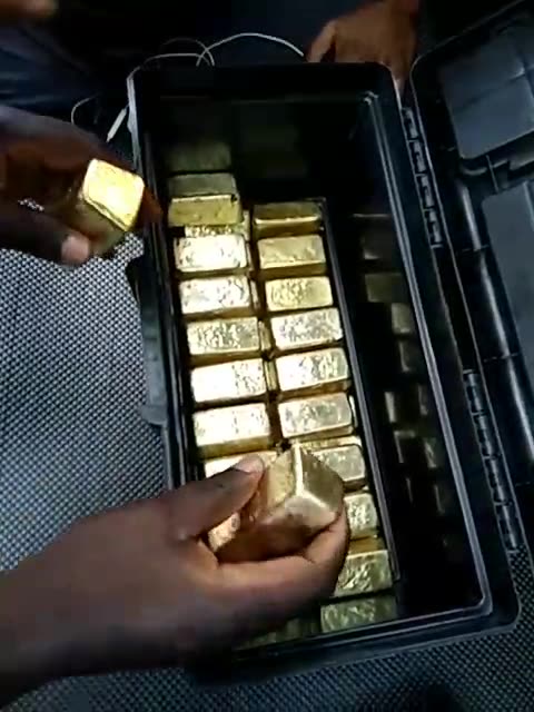 Pure gold bars