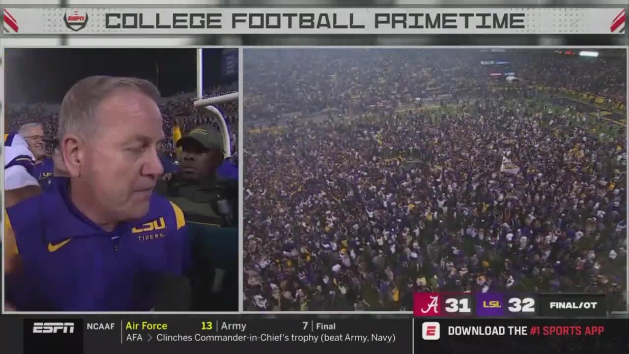 Brian Kelly ESPN Post-Game Interview (vs. Alabama, Nov. 5, 2022)