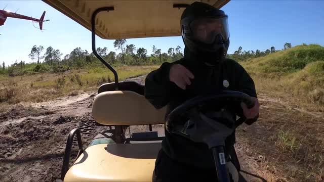 Crashing Golf Carts with Helicopter!