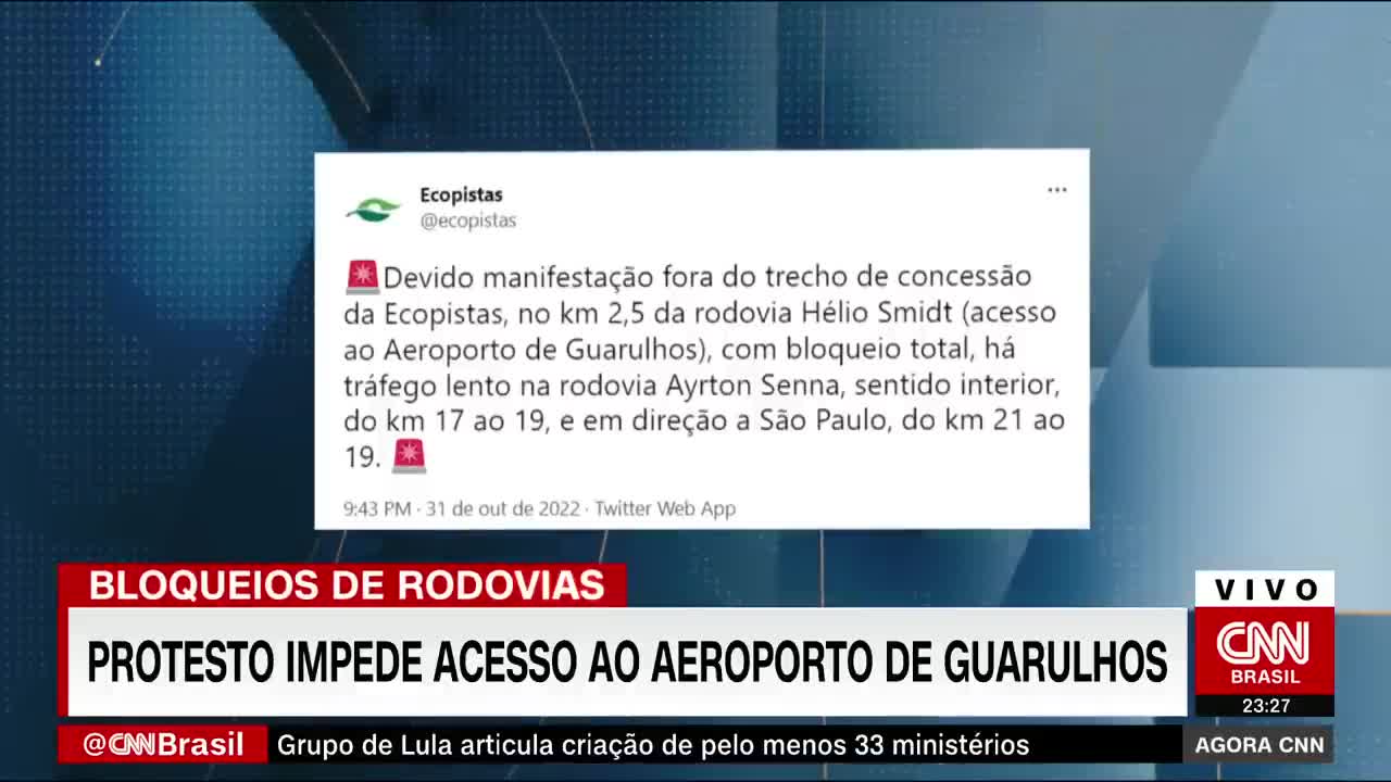 Protesto impede acesso ao aeroporto de Guarulhos, em SP | AGORA CNN