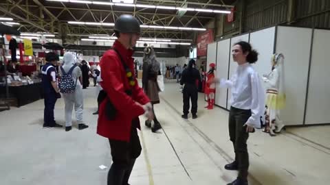 Kazotsky Kick In Real Life - TF2 Cosplay - Kamo Con 2019