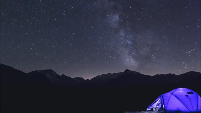 relax night sky with galaxy view