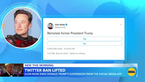 Elon Musk reinstates Trump’s Twitter account