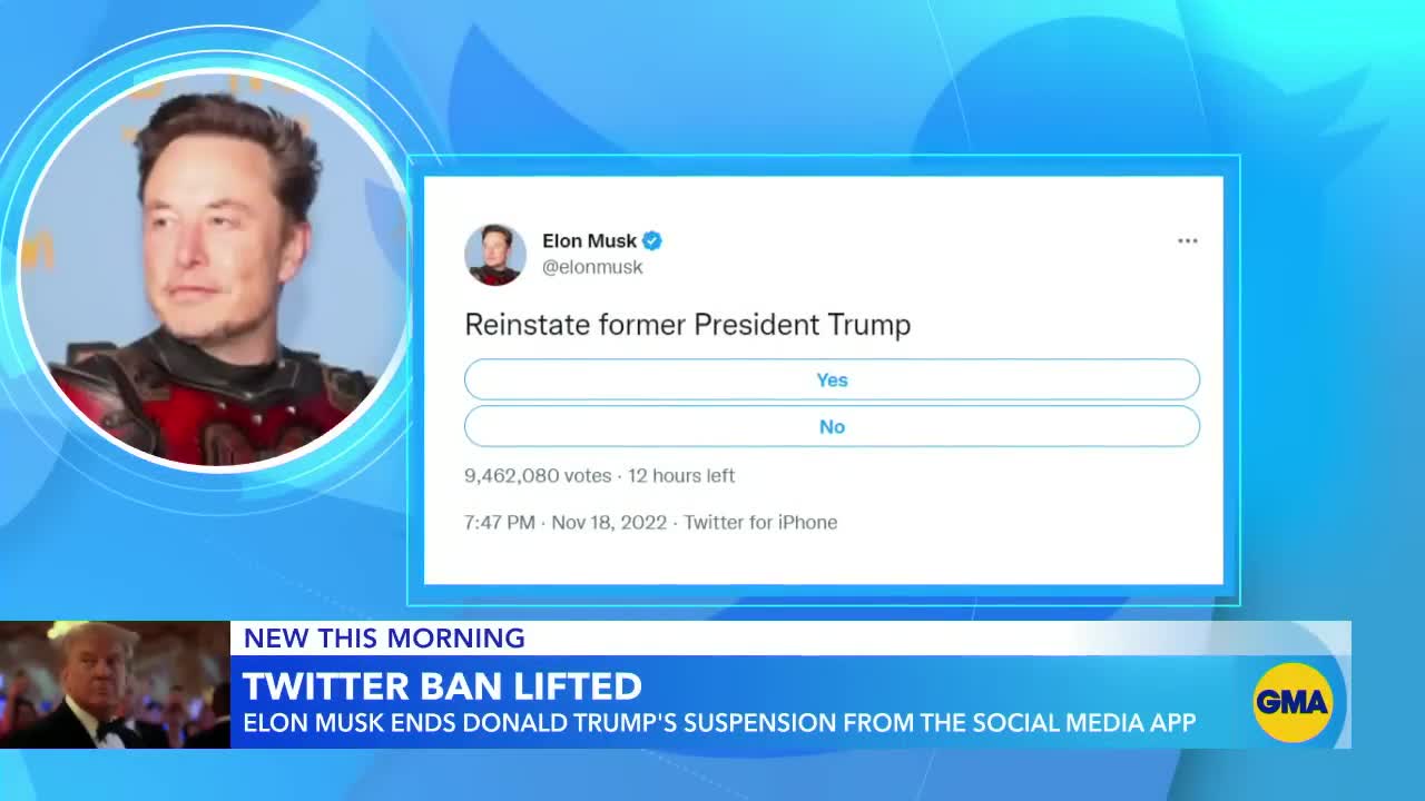 Elon Musk reinstates Trump’s Twitter account