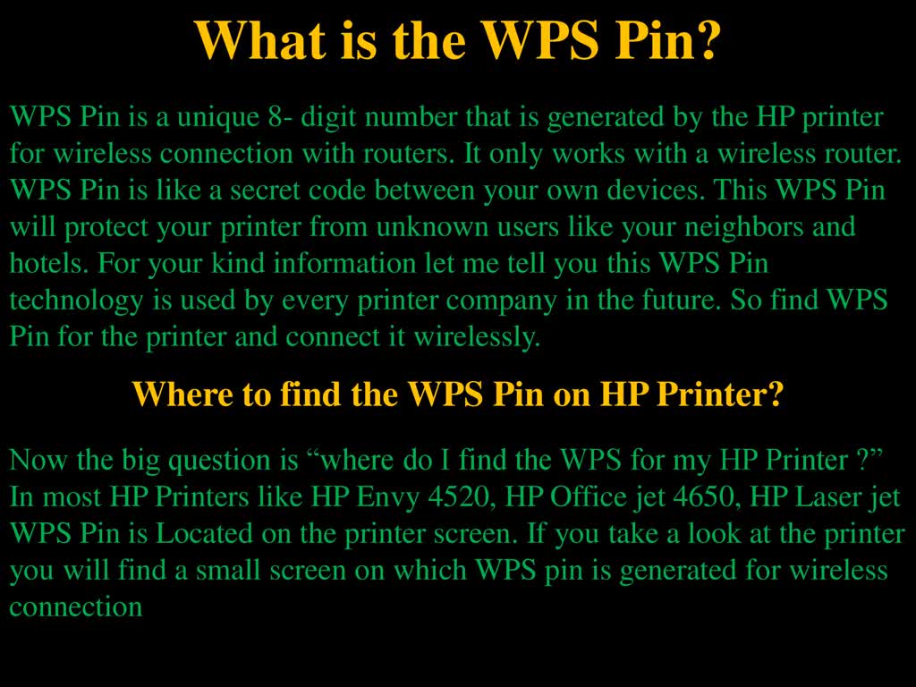 How To Find WPS Pin On HP Printer