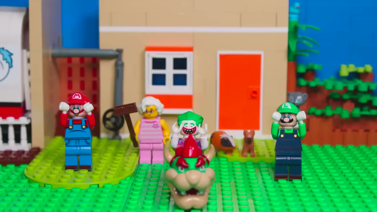 Super Mario and Joker in stop motion