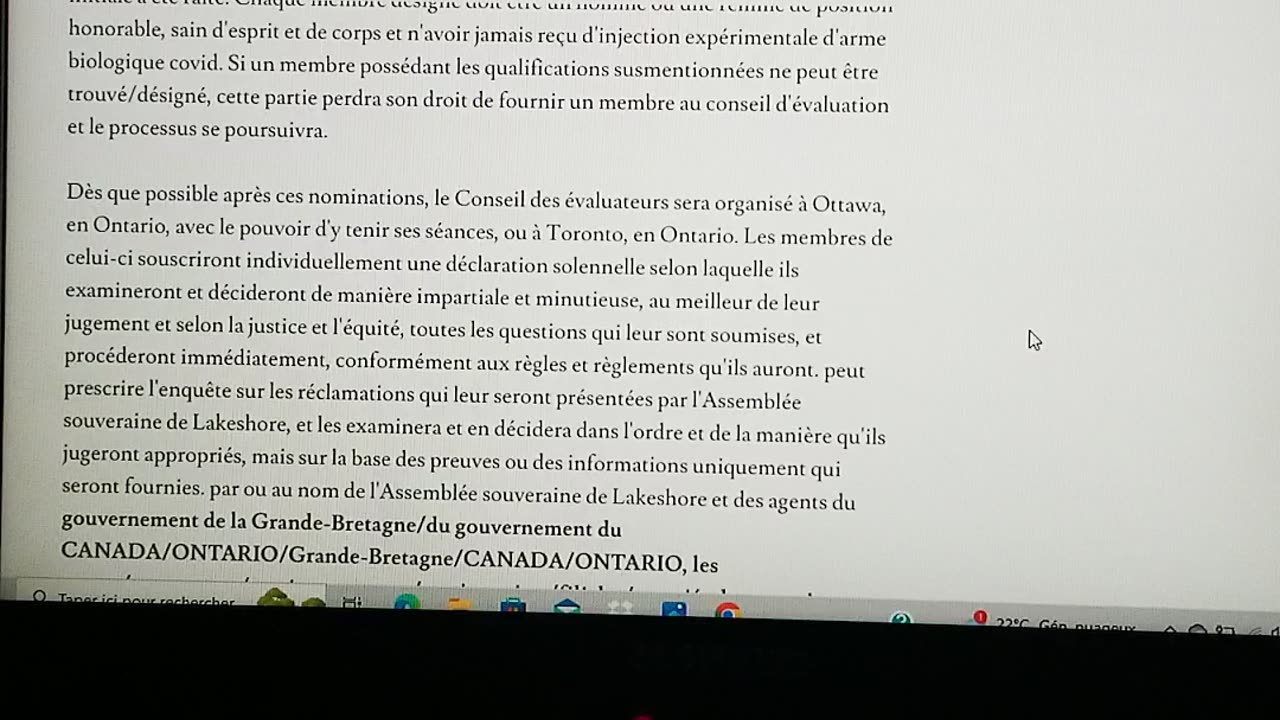 CANADA - TRAITÉ DE PAIX DES GUARDIENS DE LA VÉRITÉ - PARTIE 4