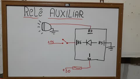 Como instalar relé auxiliar 4 pinos fácil.