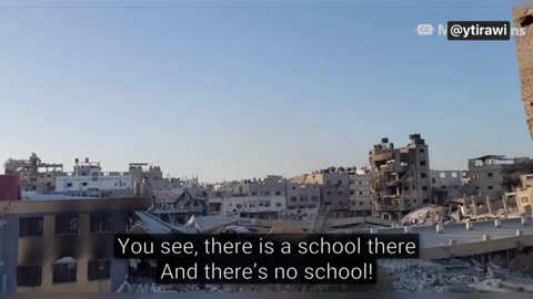 Israeli officer mocking destruction of a Palestinian school