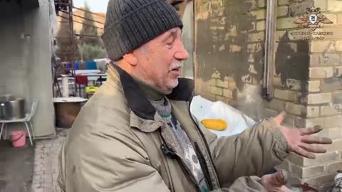 The first interview with civilians of the settlement of Peski