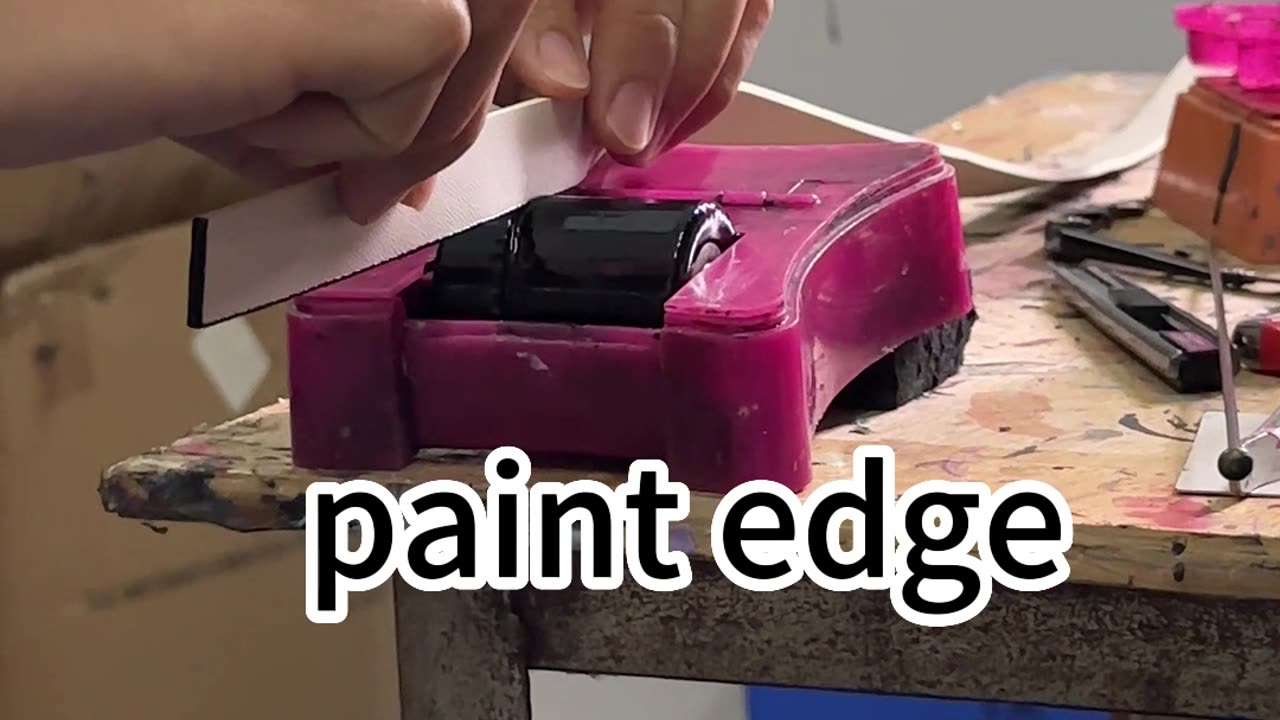 paint edge #fyp #factory #foryou #oem #odm #bagsmaking #manufacturing #hanbagfactory