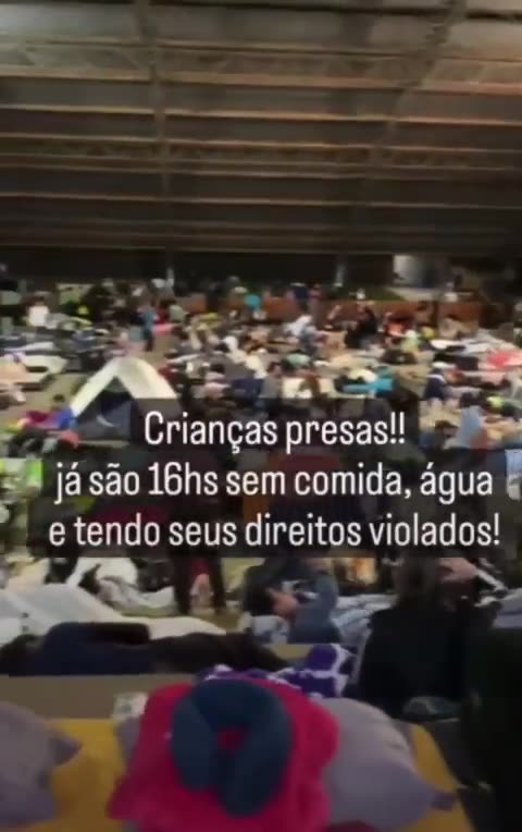 Children were also captured by military police in Brazil yesterday