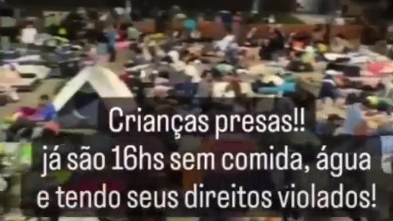 Children were also captured by military police in Brazil yesterday