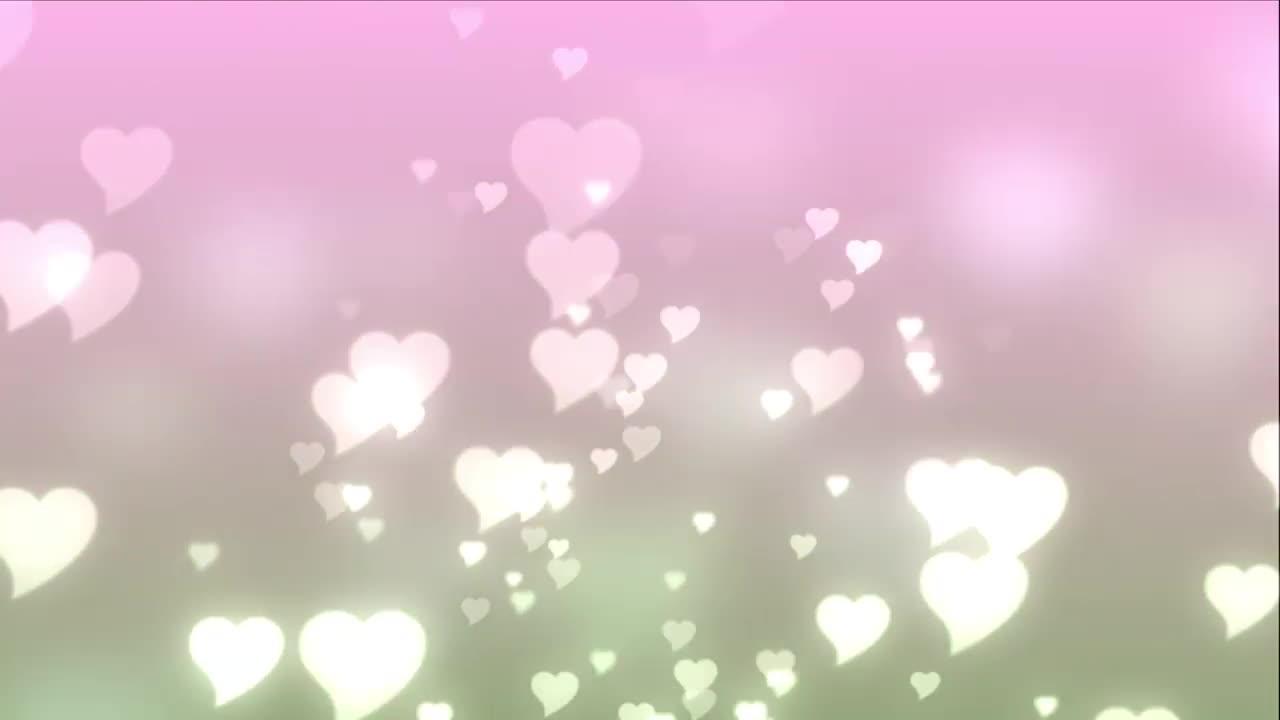 Romantic Floating Lovely Hearts [Free Stock Video Footage Clips]