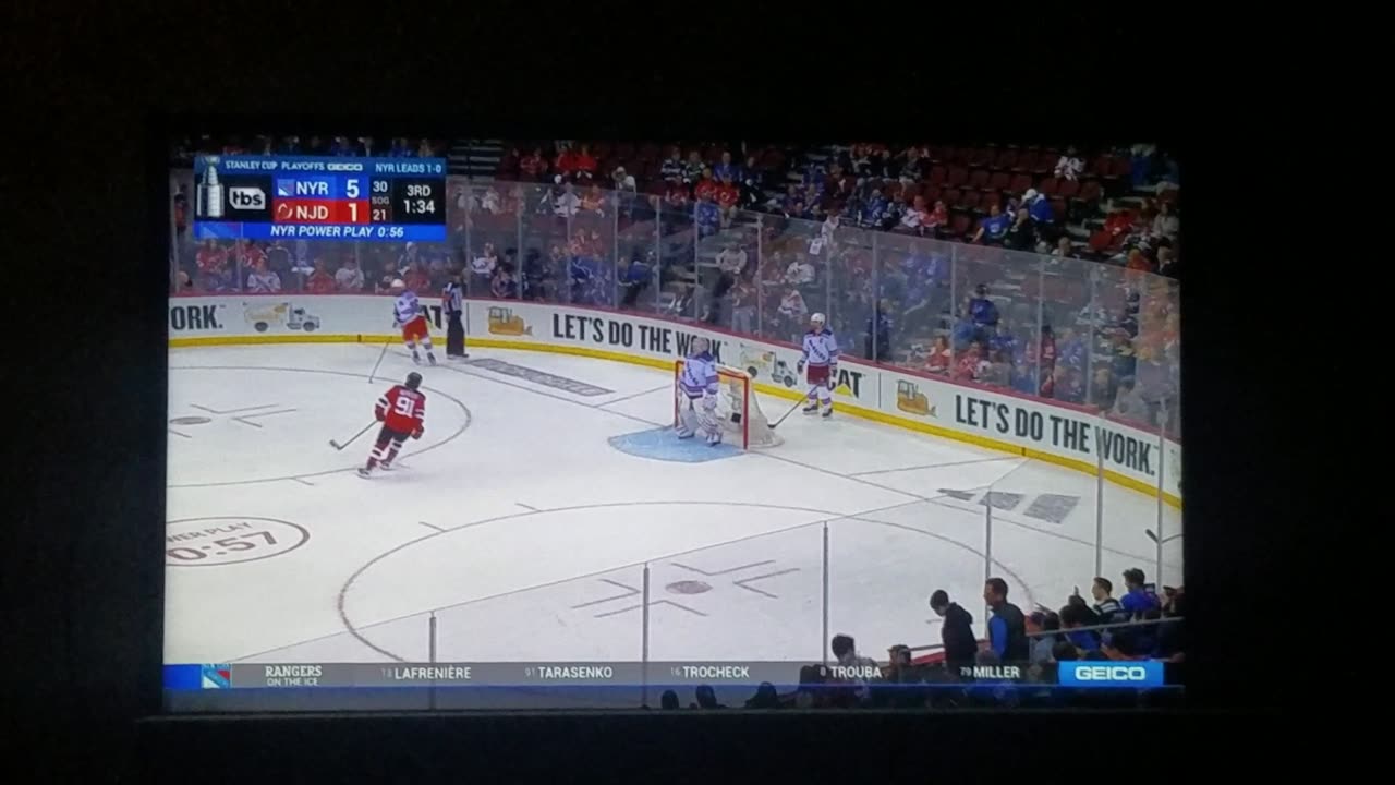 East 1st Round Game 2 - NYR vs NJ - Rangers Win 5-1