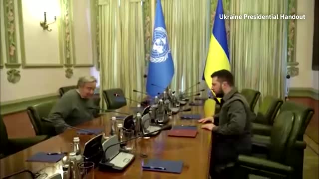 UN chief Guterres meets Zelenskiy in Kyiv