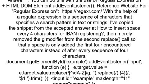 How to enter whitespace only once after 4 characters in a string