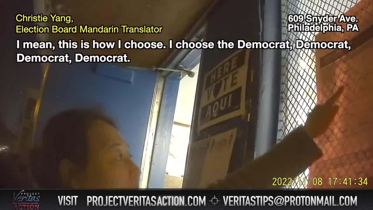 PA Election Board Official ILLEGALLY Tells Undercover Journo to "Vote Democrat Down Ballot"