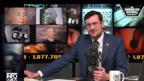 Government robot speaking to parliament in front of the world