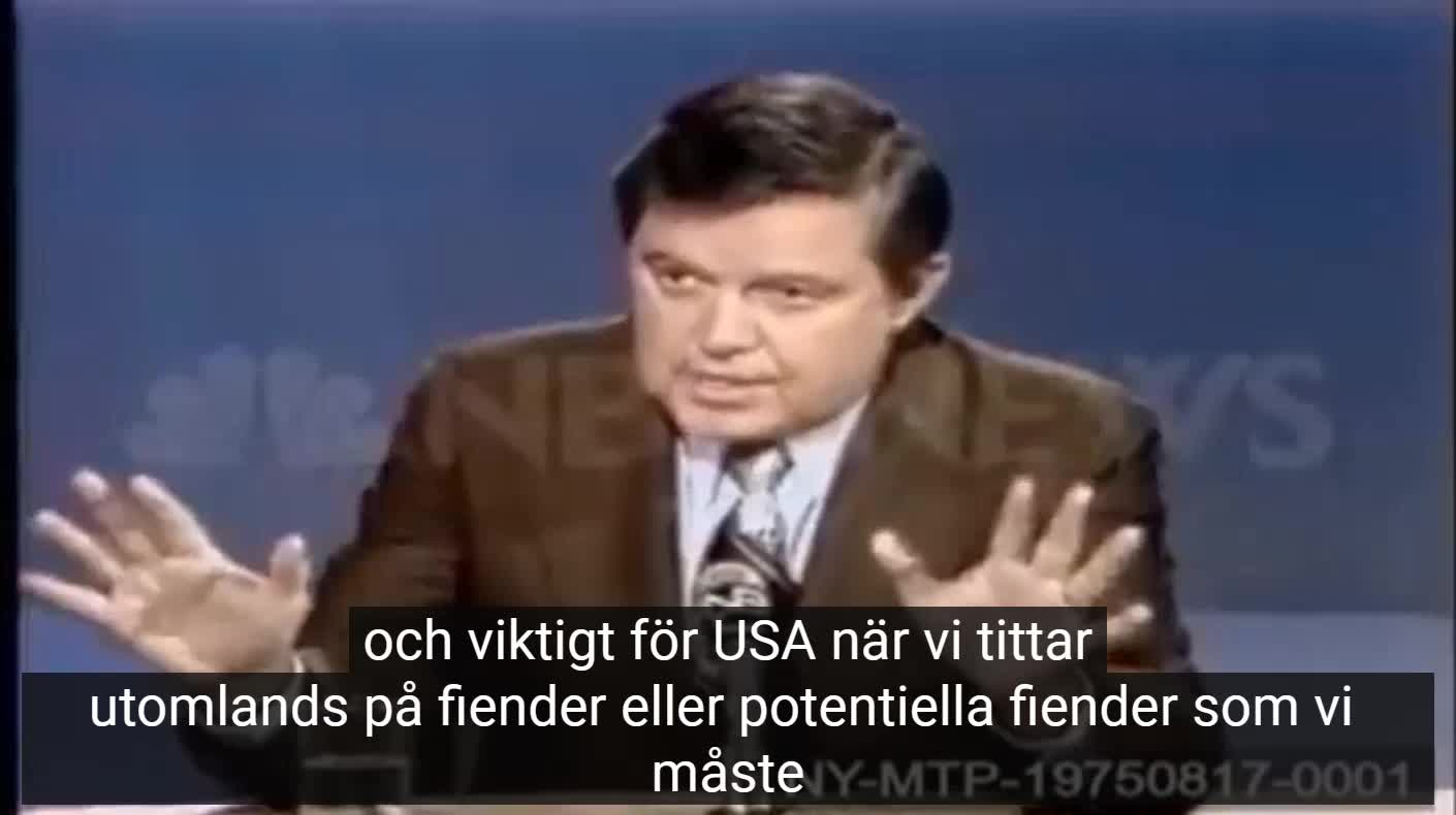 # 625 - Senator Frank Church varnade redan 1975. SVENSKTEXTAD