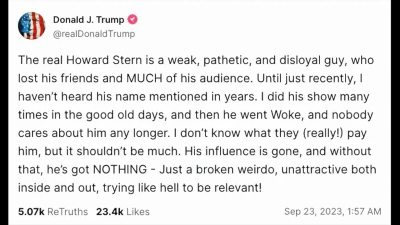 The Celebrity Feud Escalates: Trump's Brutal Attack on Howard Stern