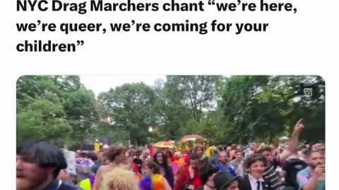 Trans Activists sing we are coming for your children.